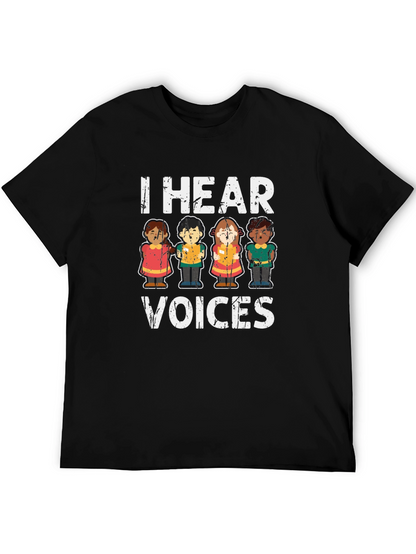 I Hear Voices Graphic Tee - Unisex Black T-Shirt