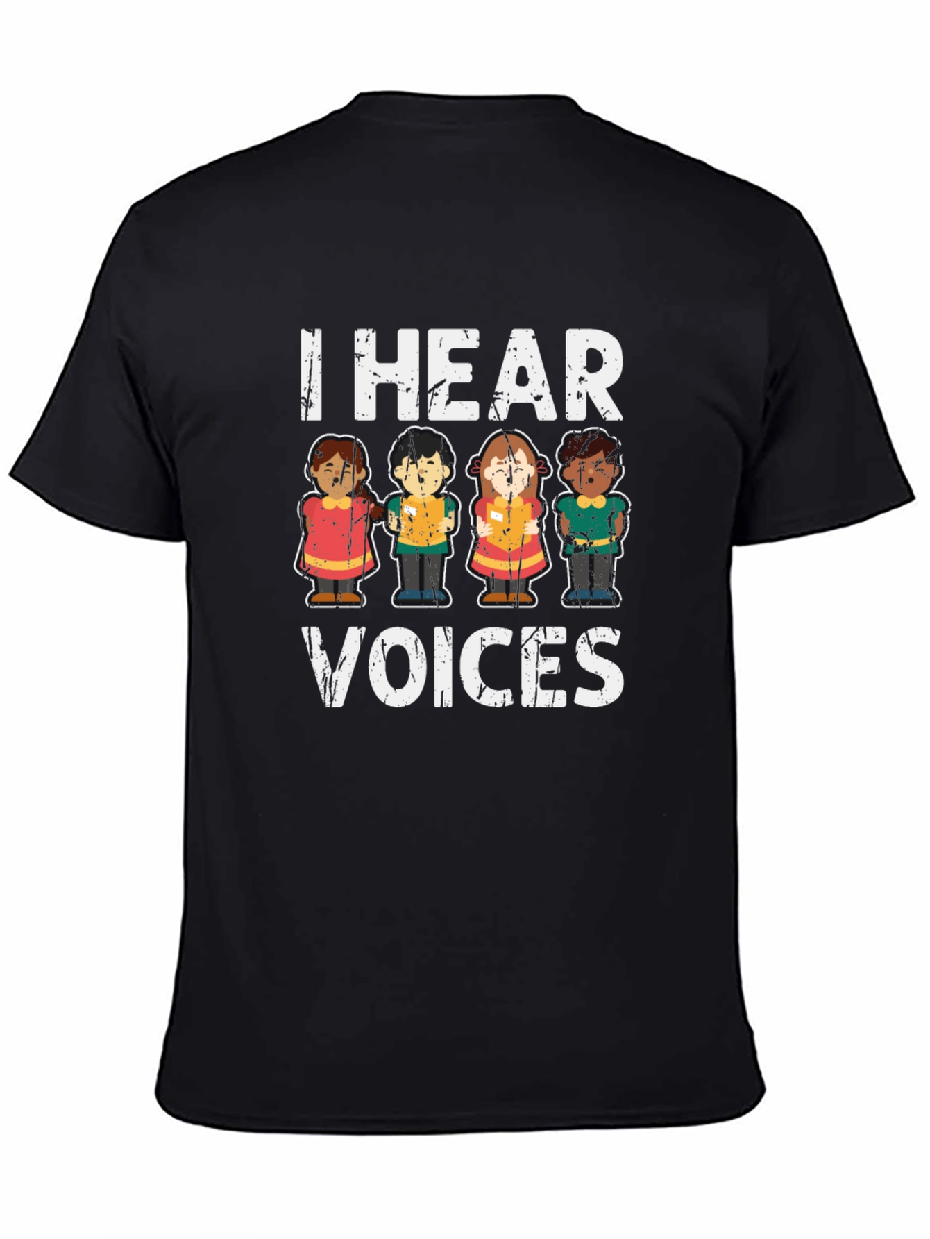 I Hear Voices Graphic Tee - Unisex Black T-Shirt