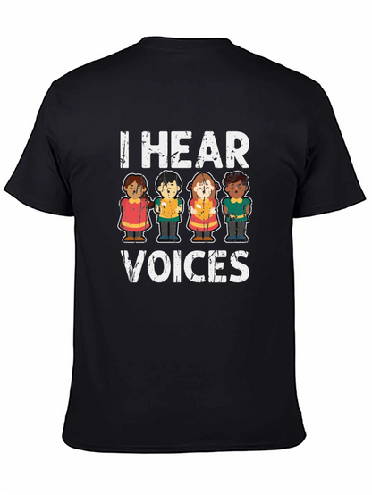 I Hear Voices Graphic Tee - Unisex Black T-Shirt