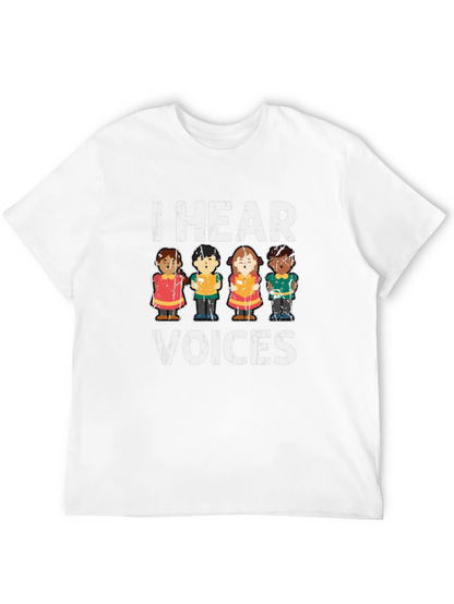 I Hear Voices Graphic Tee - Unisex Black T-Shirt