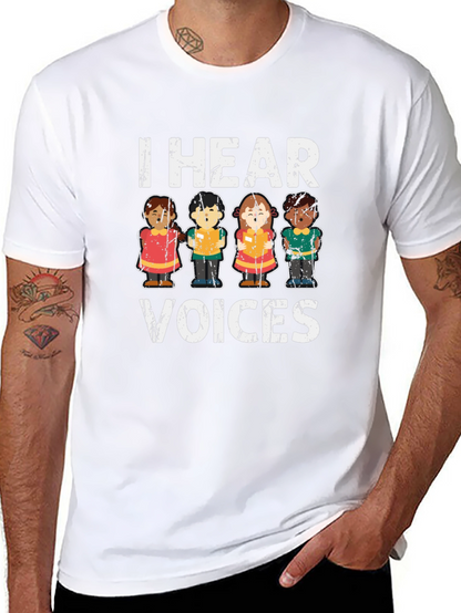 I Hear Voices Graphic Tee - Unisex Black T-Shirt