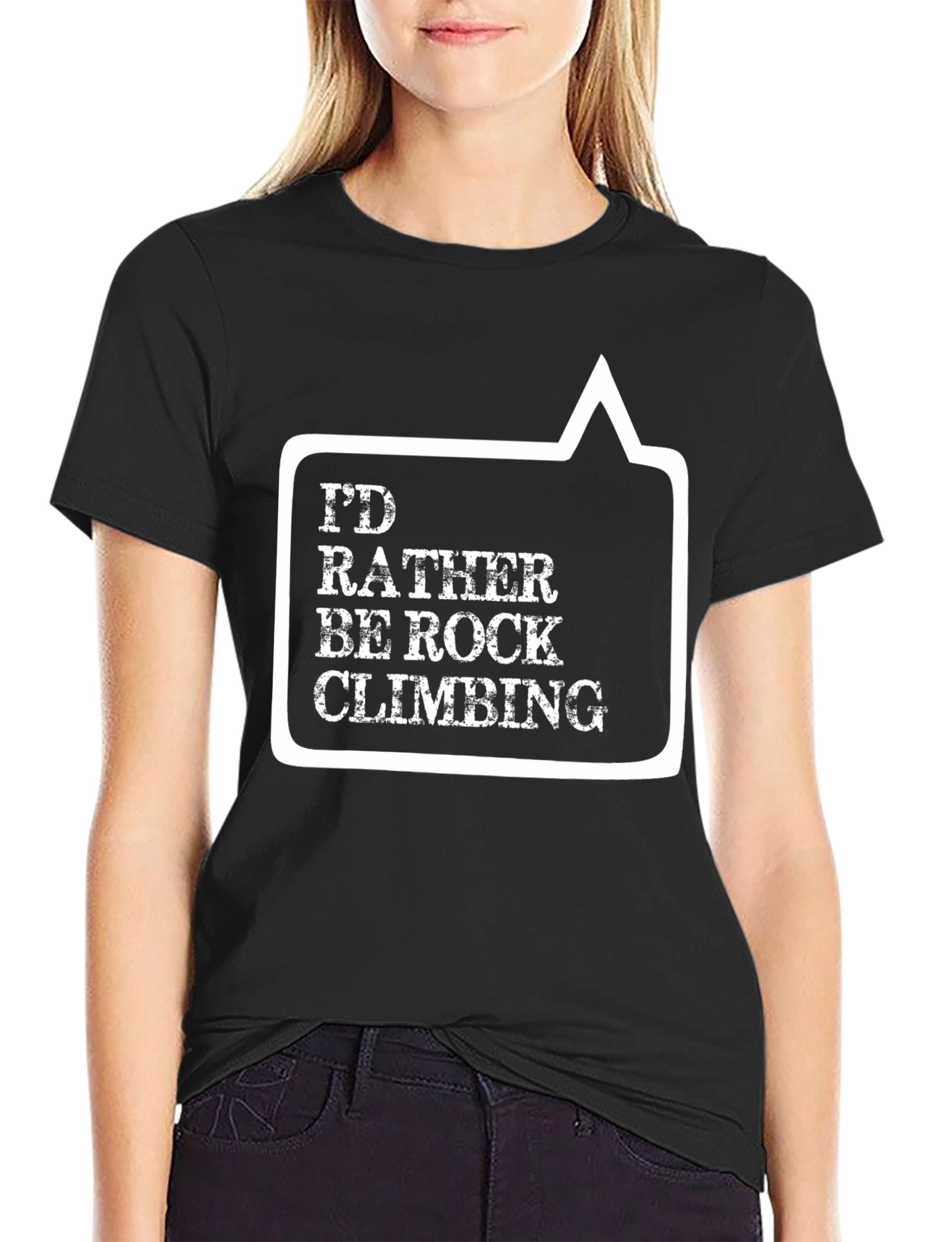 Rock Climbing Graphic Tee - Black