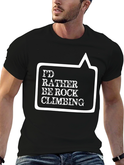 Rock Climbing Graphic Tee - Black