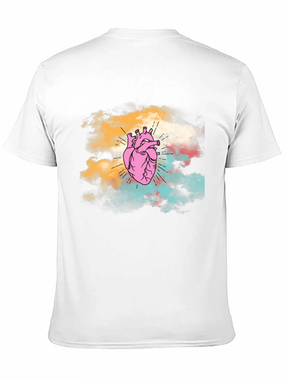 Anatomical Heart Graphic Tee - Unique Cloud Design T-Shirt