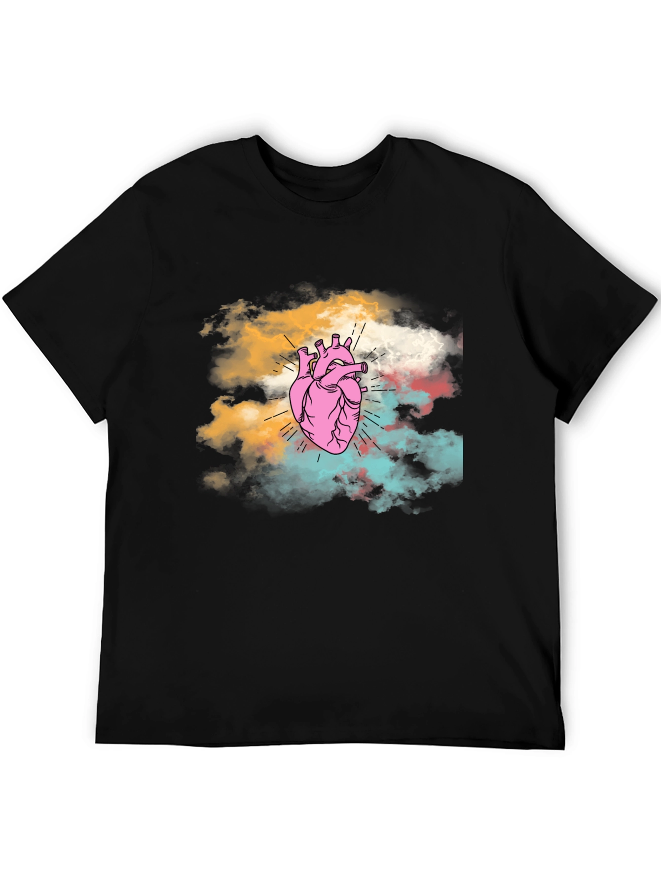 Anatomical Heart Graphic Tee - Unique Cloud Design T-Shirt