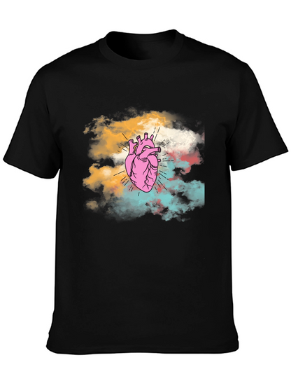 Anatomical Heart Graphic Tee - Unique Cloud Design T-Shirt