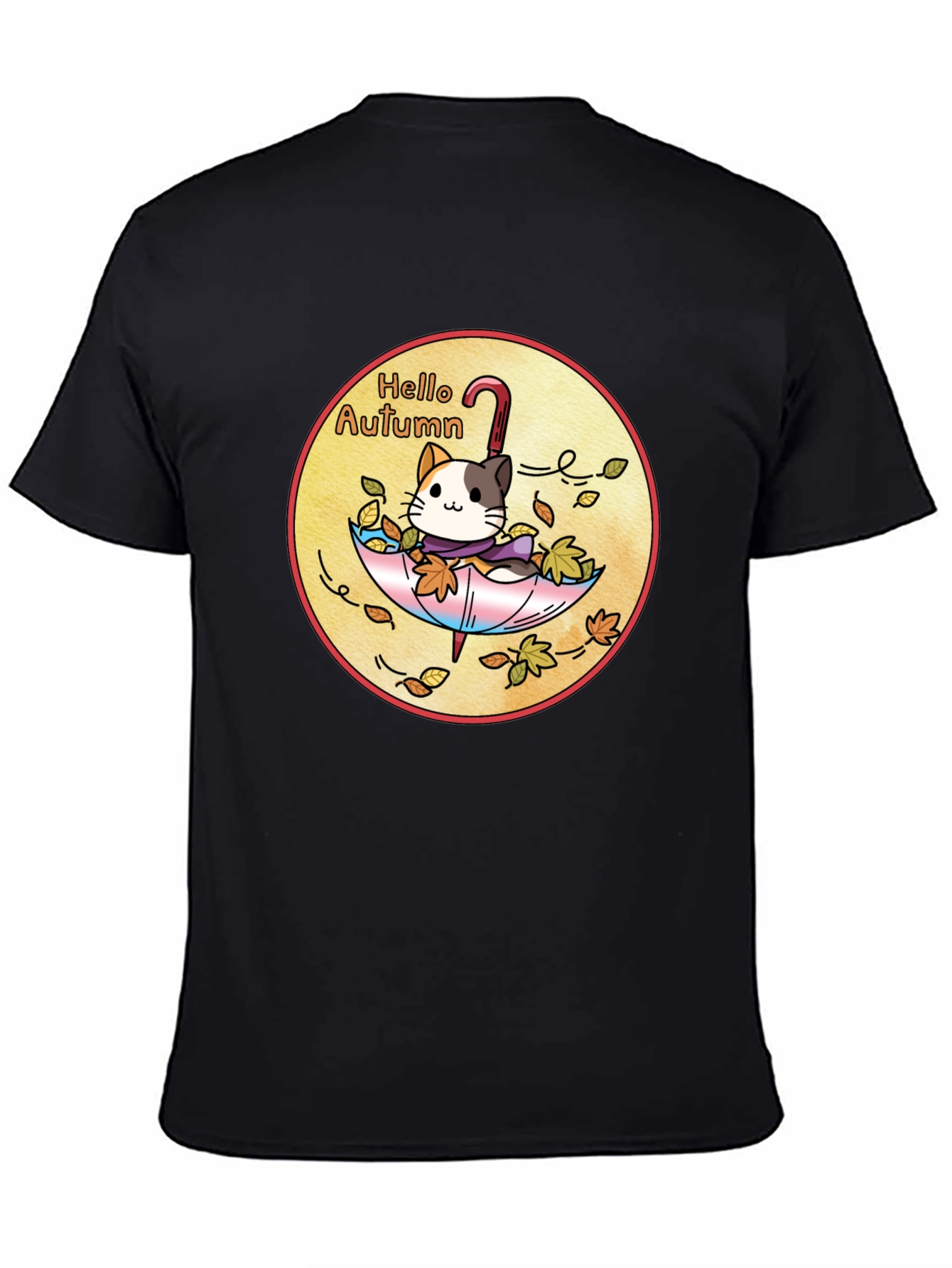 Hello Autumn Cat T-Shirt - Unisex Fall Apparel