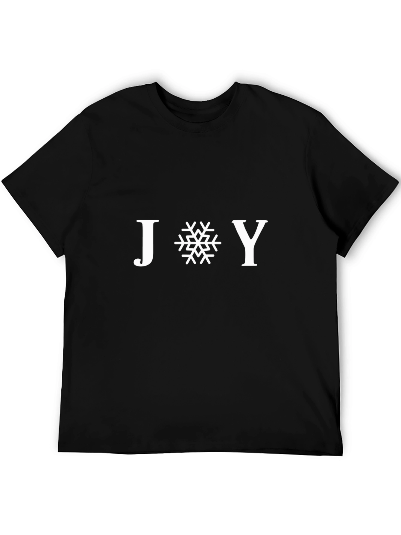 Joy Snowflake T-Shirt - Black Holiday Tee