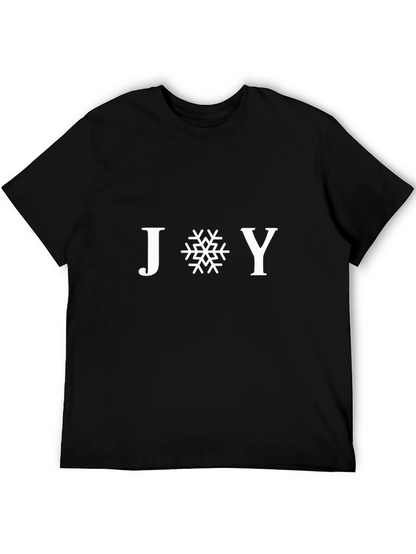 Joy Snowflake T-Shirt - Black Holiday Tee