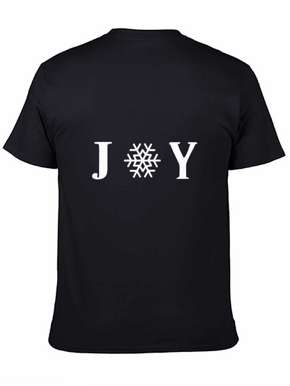 Joy Snowflake T-Shirt - Black Holiday Tee