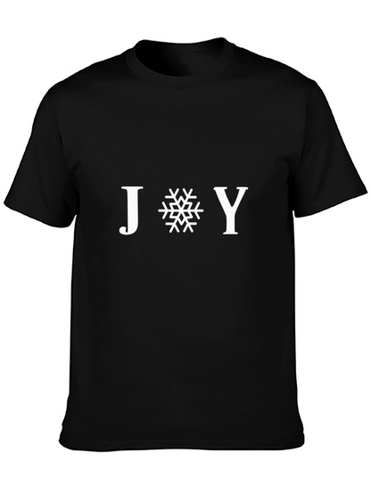 Joy Snowflake T-Shirt - Black Holiday Tee