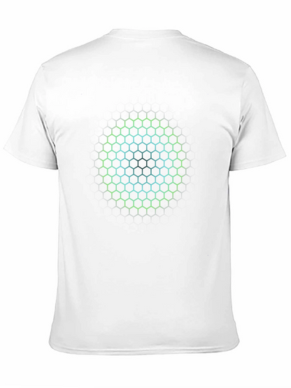 Hexagon Circle Graphic Print T-Shirt - Mens Black Tee