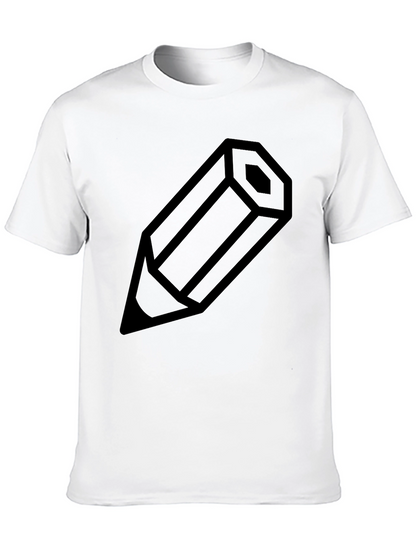 Pencil Graphic Tee - Minimalist Design