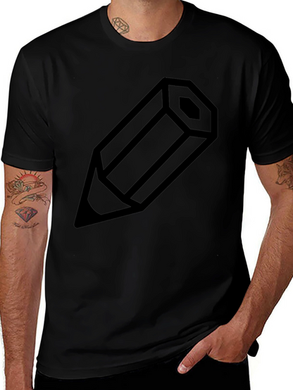 Pencil Graphic Tee - Minimalist Design