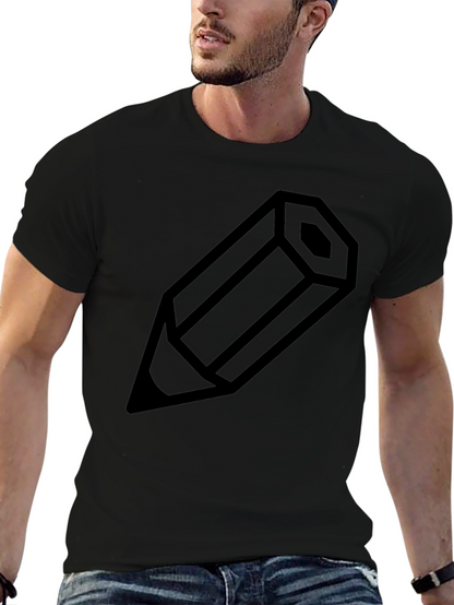 Pencil Graphic Tee - Minimalist Design