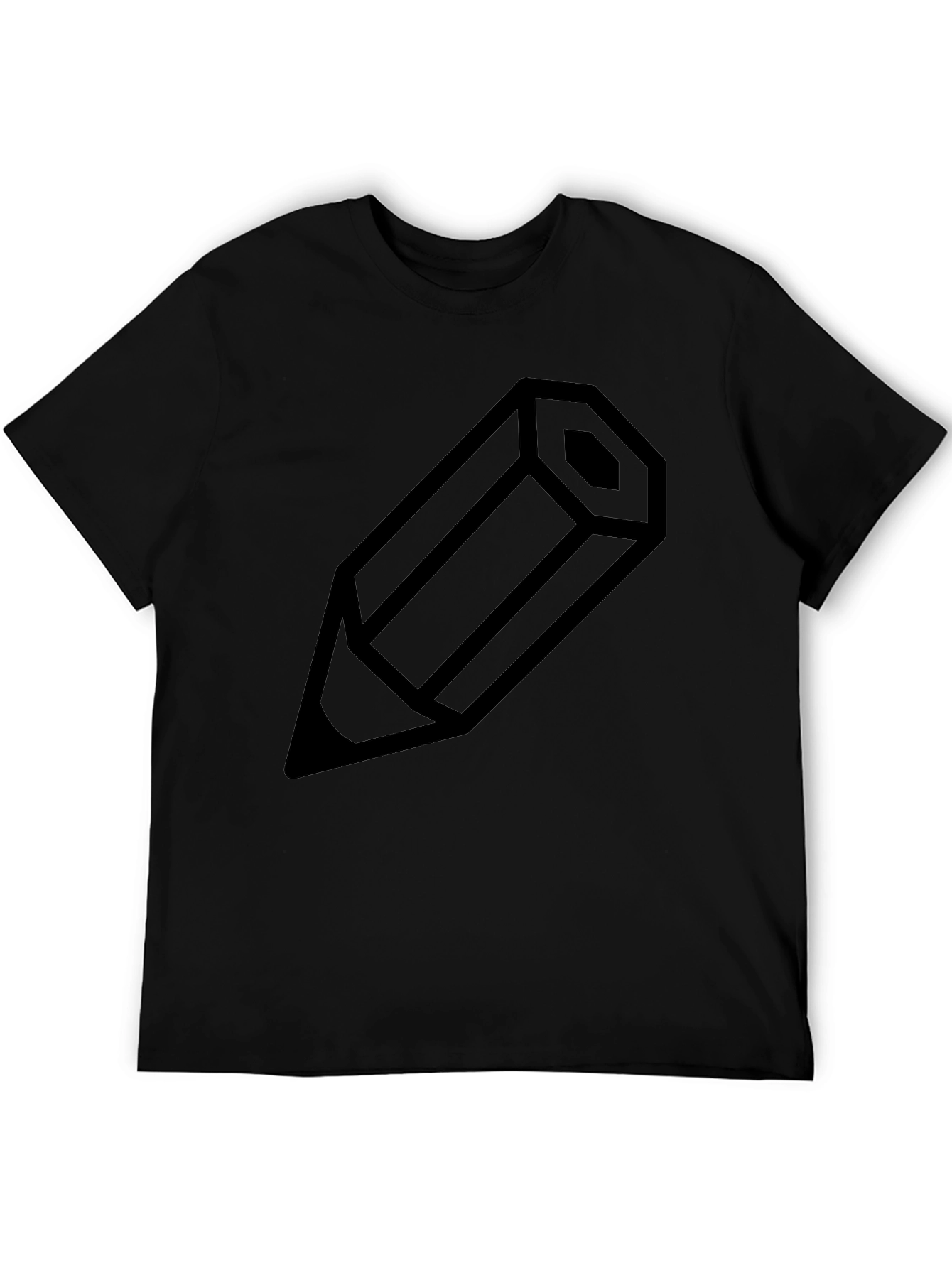 Pencil Graphic Tee - Minimalist Design