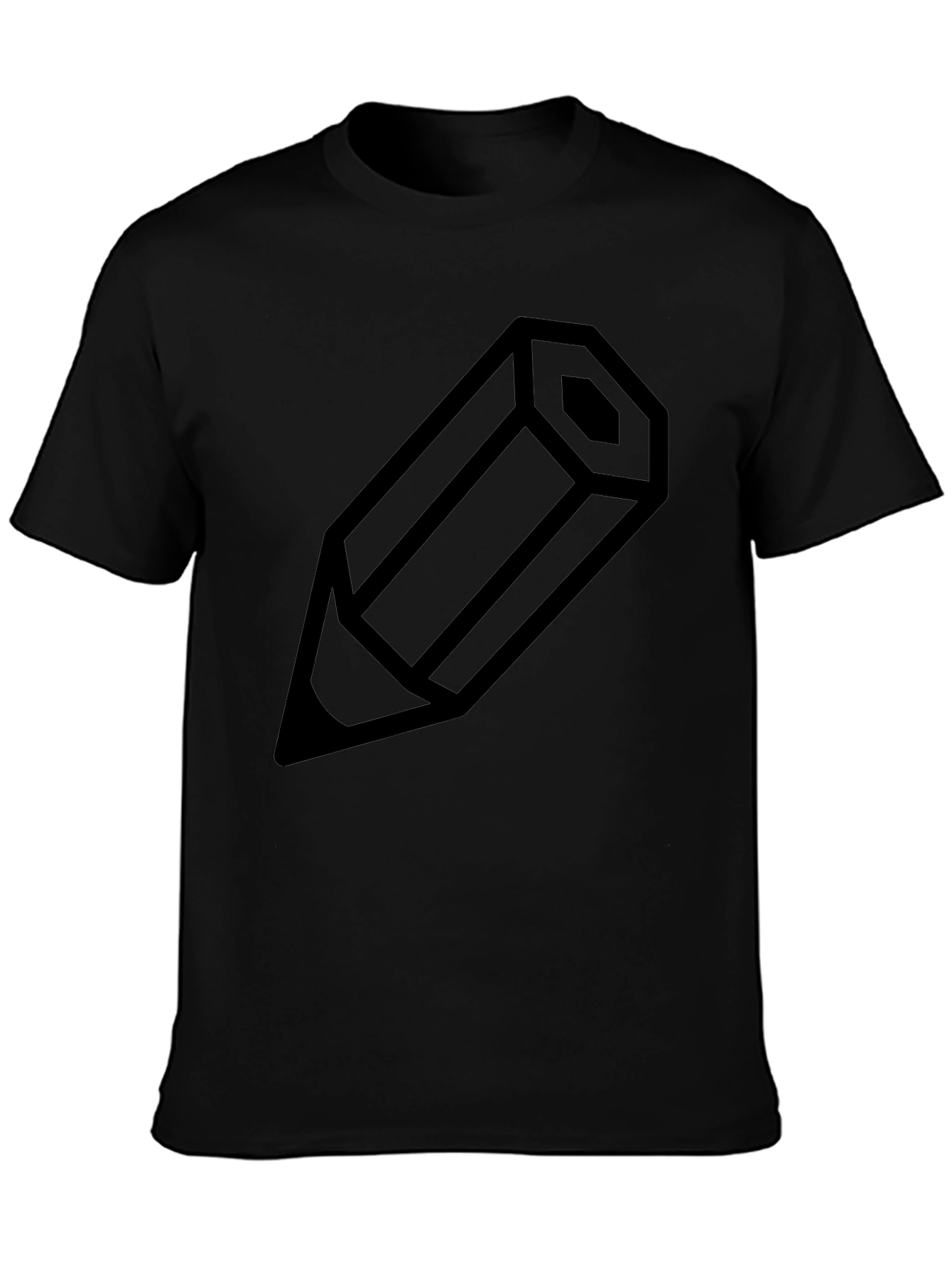 Pencil Graphic Tee - Minimalist Design