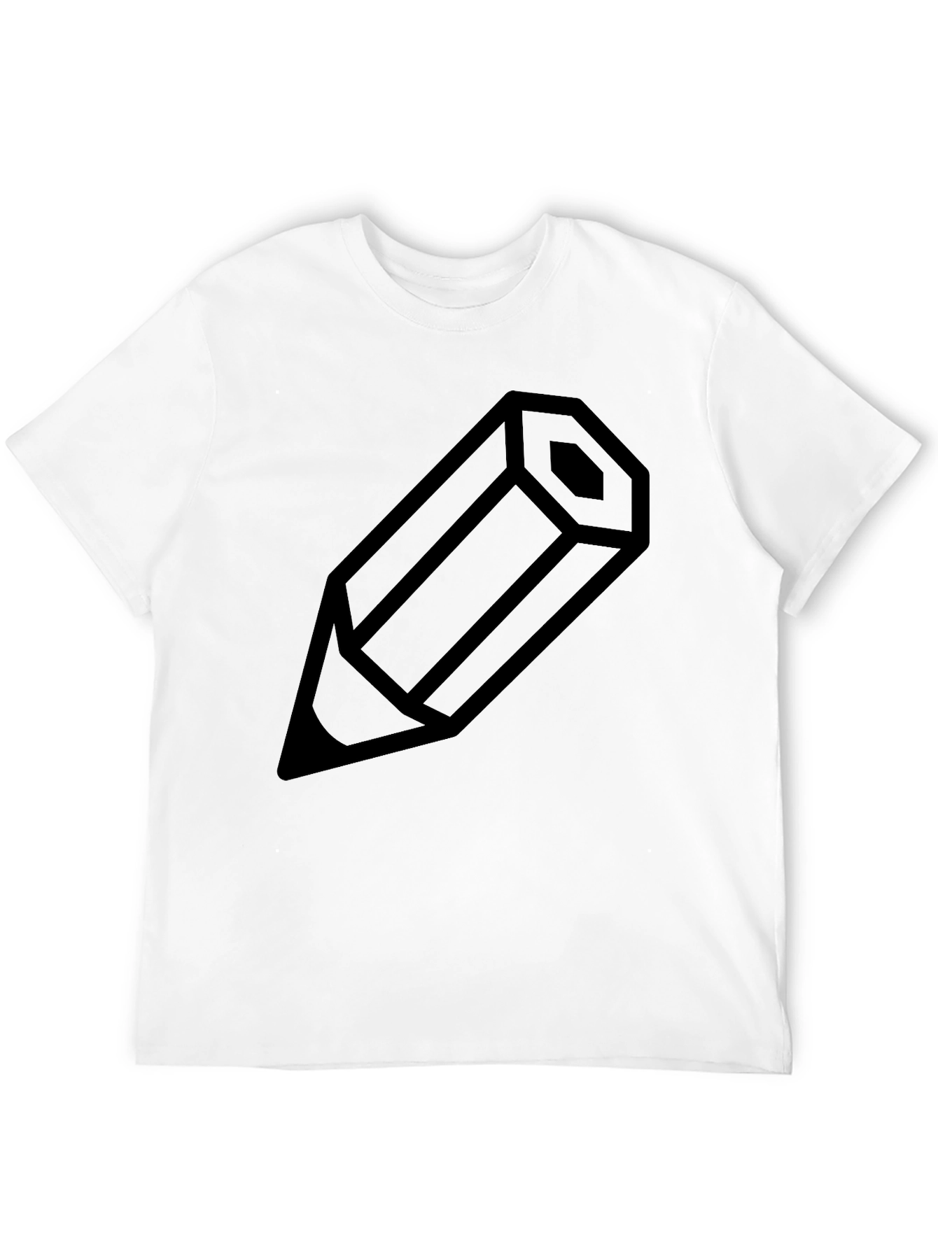 Pencil Graphic Tee - Minimalist Design