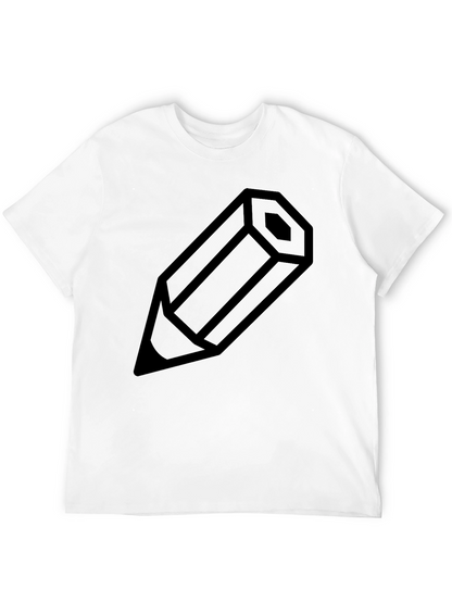 Pencil Graphic Tee - Minimalist Design