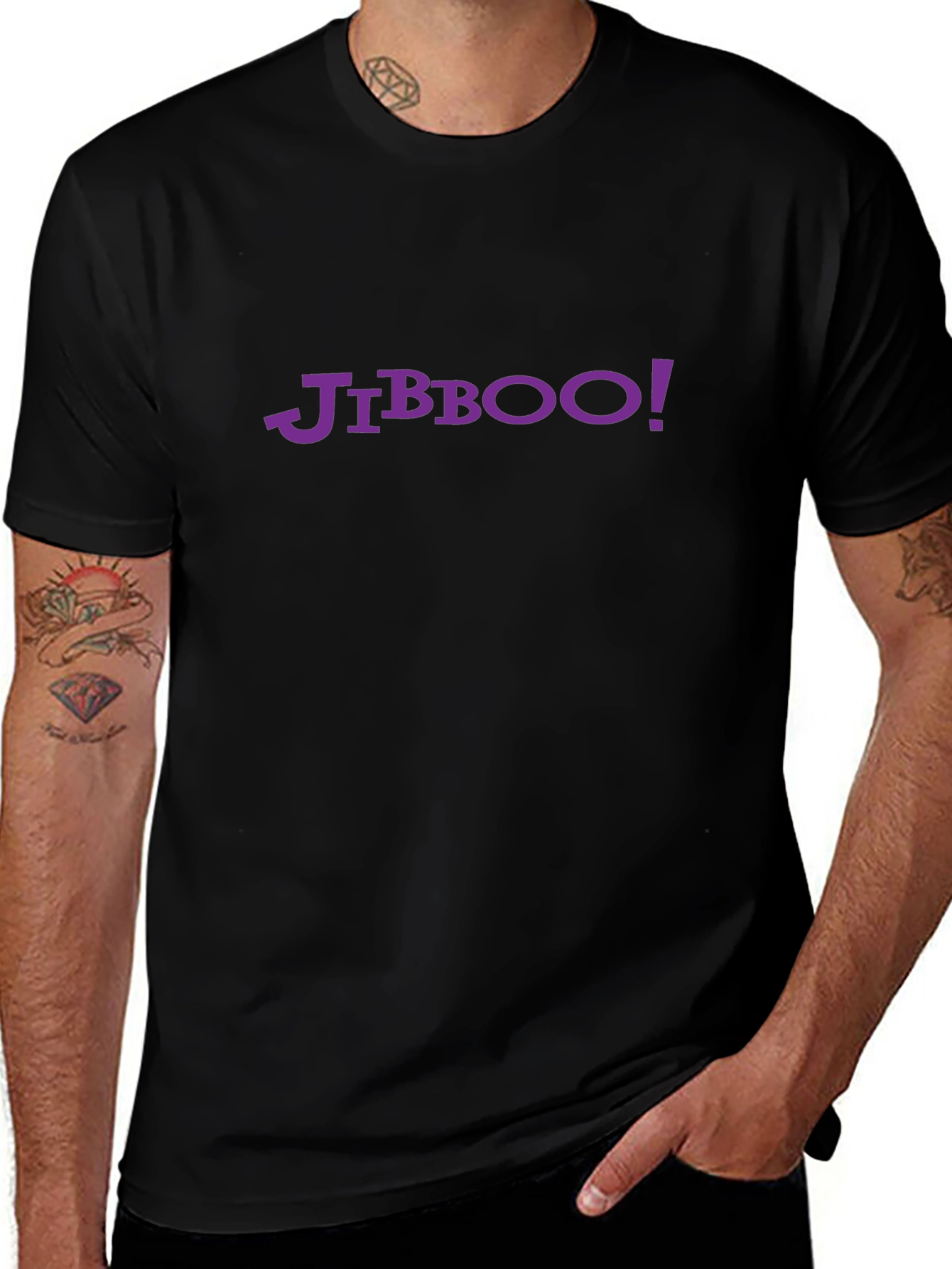 Jibboo Graphic Tee - Black Cotton T-Shirt