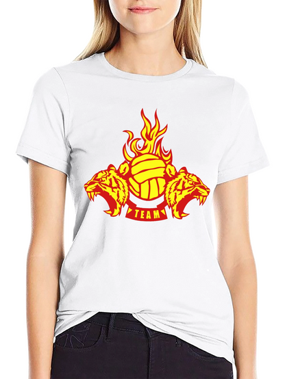 Fiery Tigers Volleyball Team T-Shirt - Black