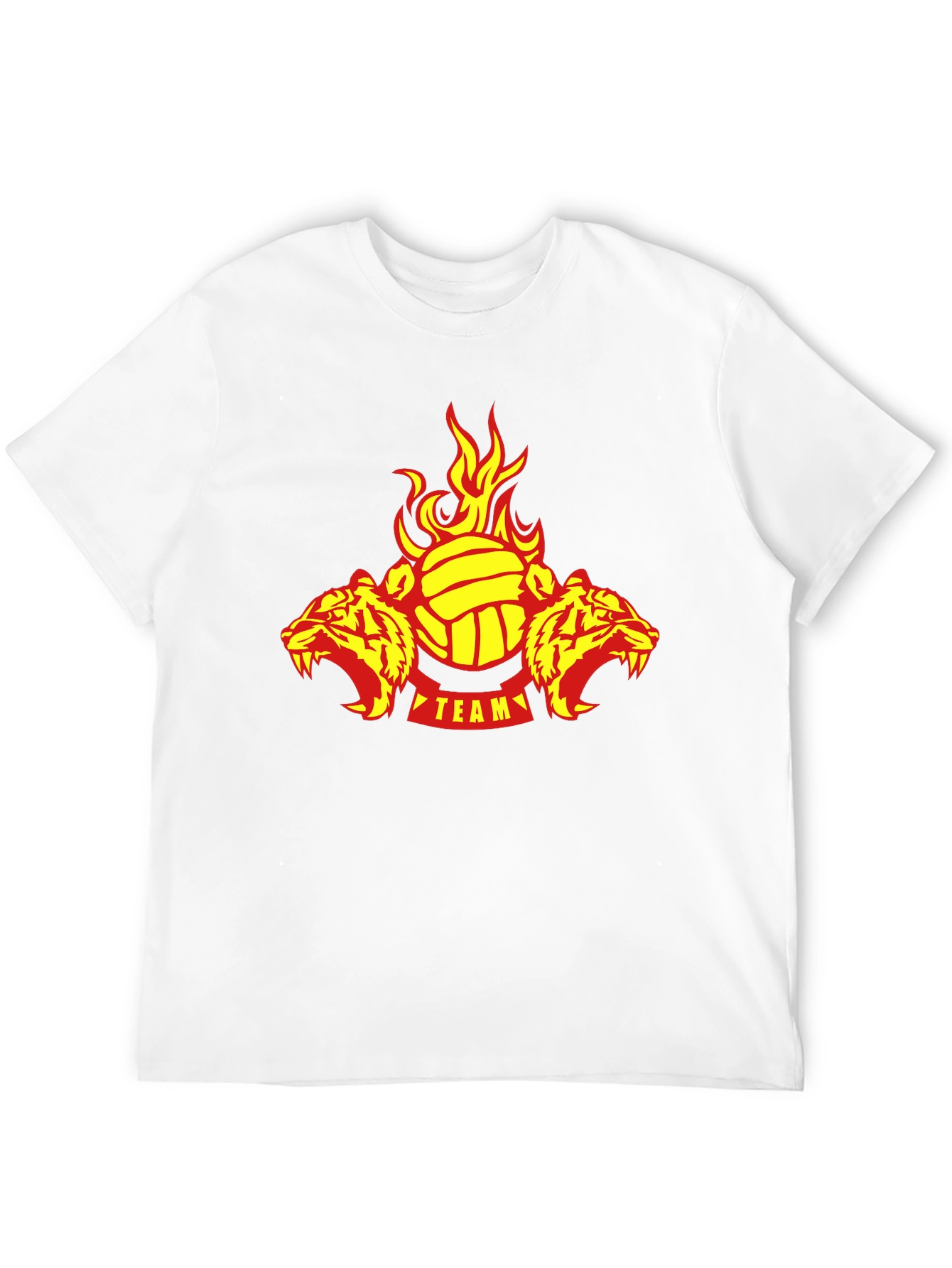 Fiery Tigers Volleyball Team T-Shirt - Black