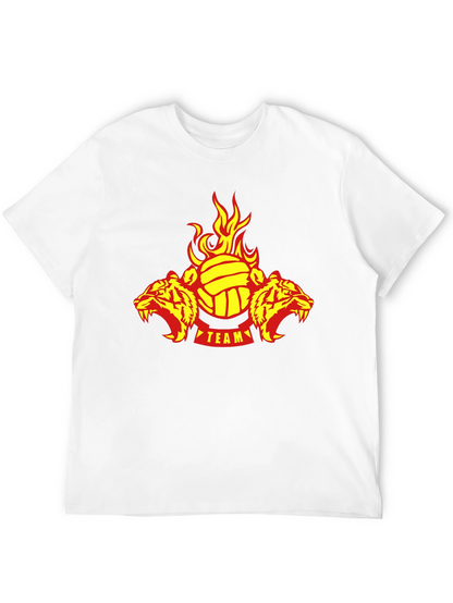 Fiery Tigers Volleyball Team T-Shirt - Black