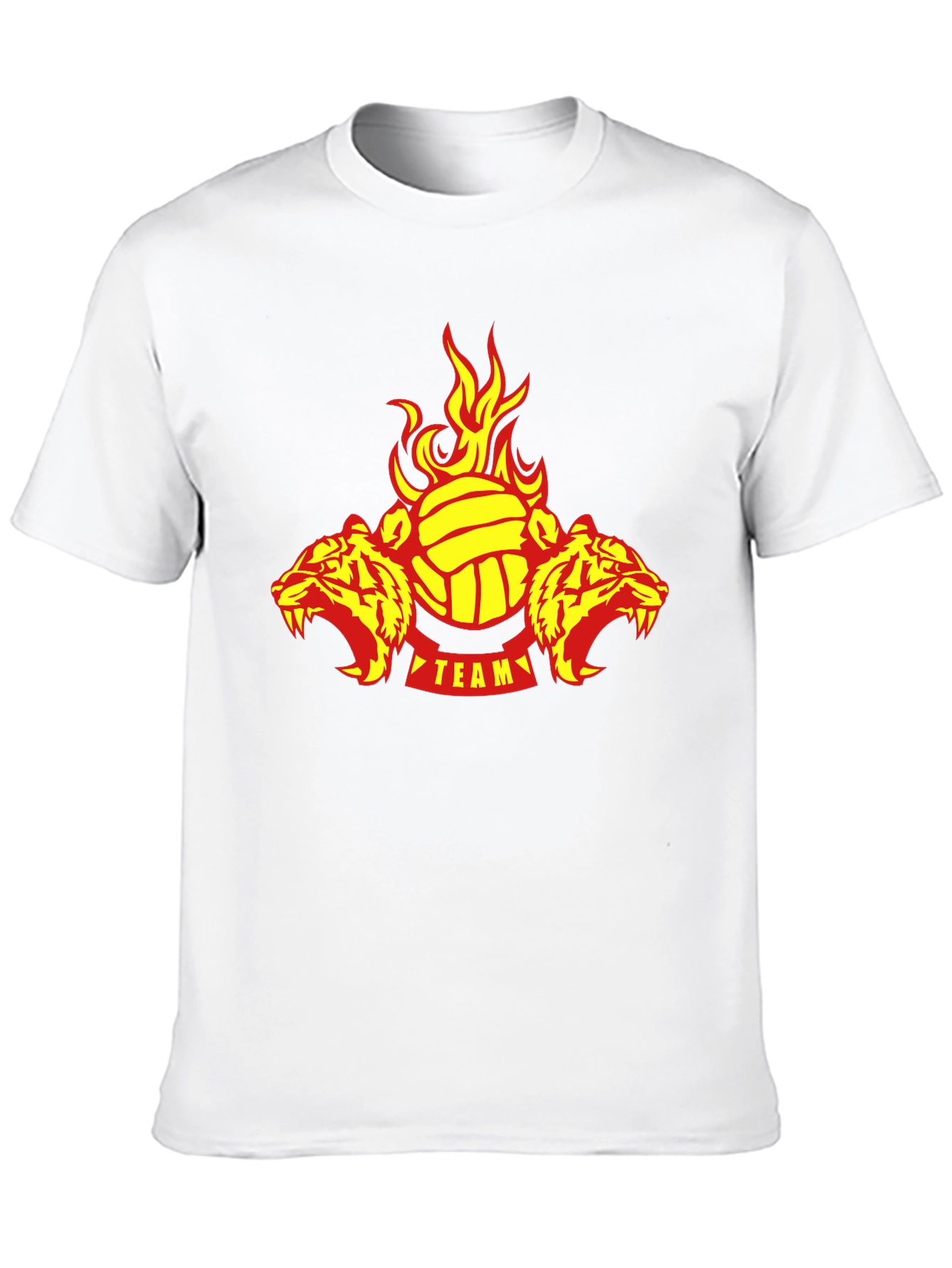 Fiery Tigers Volleyball Team T-Shirt - Black