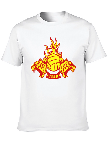 Fiery Tigers Volleyball Team T-Shirt - Black