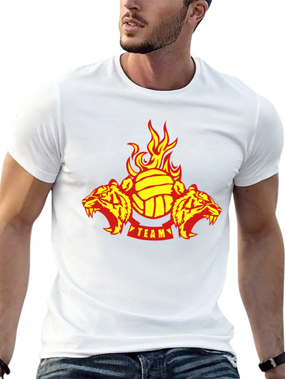 Fiery Tigers Volleyball Team T-Shirt - Black