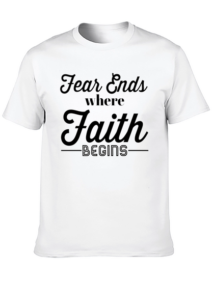 Faith Begins T-Shirt - Inspirational Christian Apparel