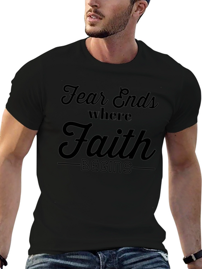 Faith Begins T-Shirt - Inspirational Christian Apparel