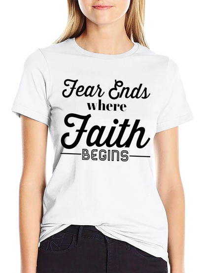 Faith Begins T-Shirt - Inspirational Christian Apparel