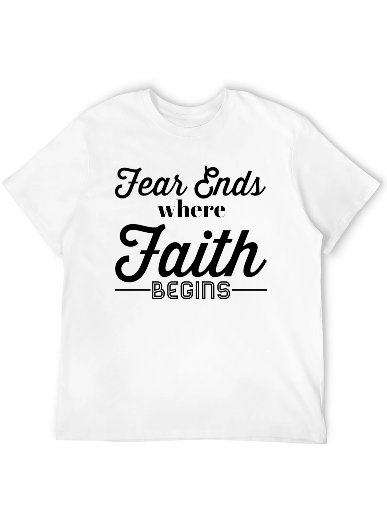 Faith Begins T-Shirt - Inspirational Christian Apparel