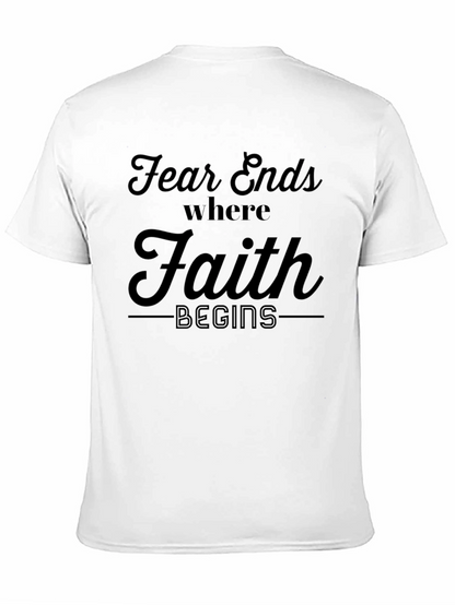 Faith Begins T-Shirt - Inspirational Christian Apparel