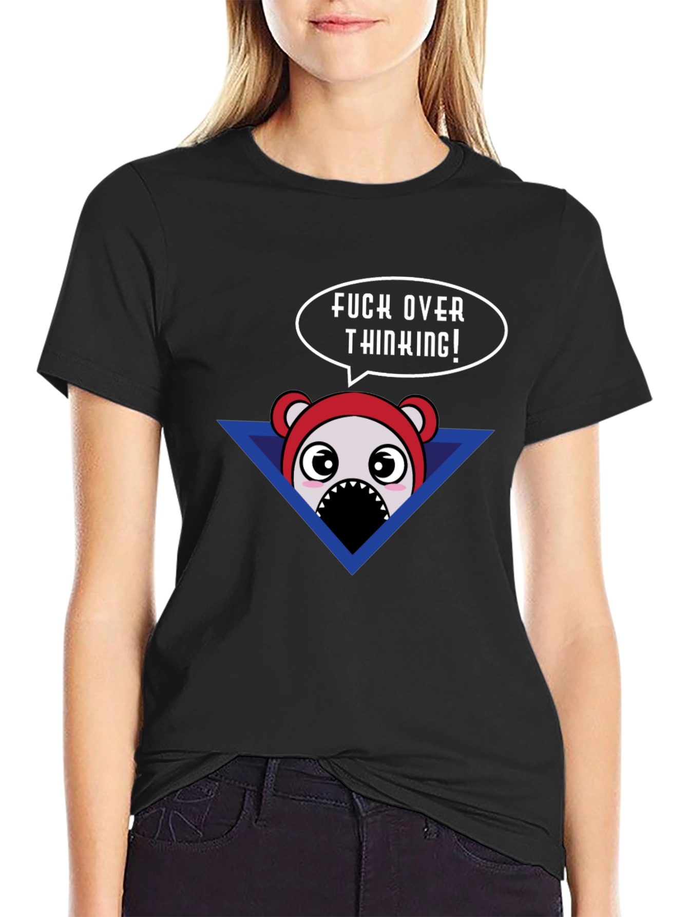 Funny Cartoon Bear T-Shirt - Dont Over Think!