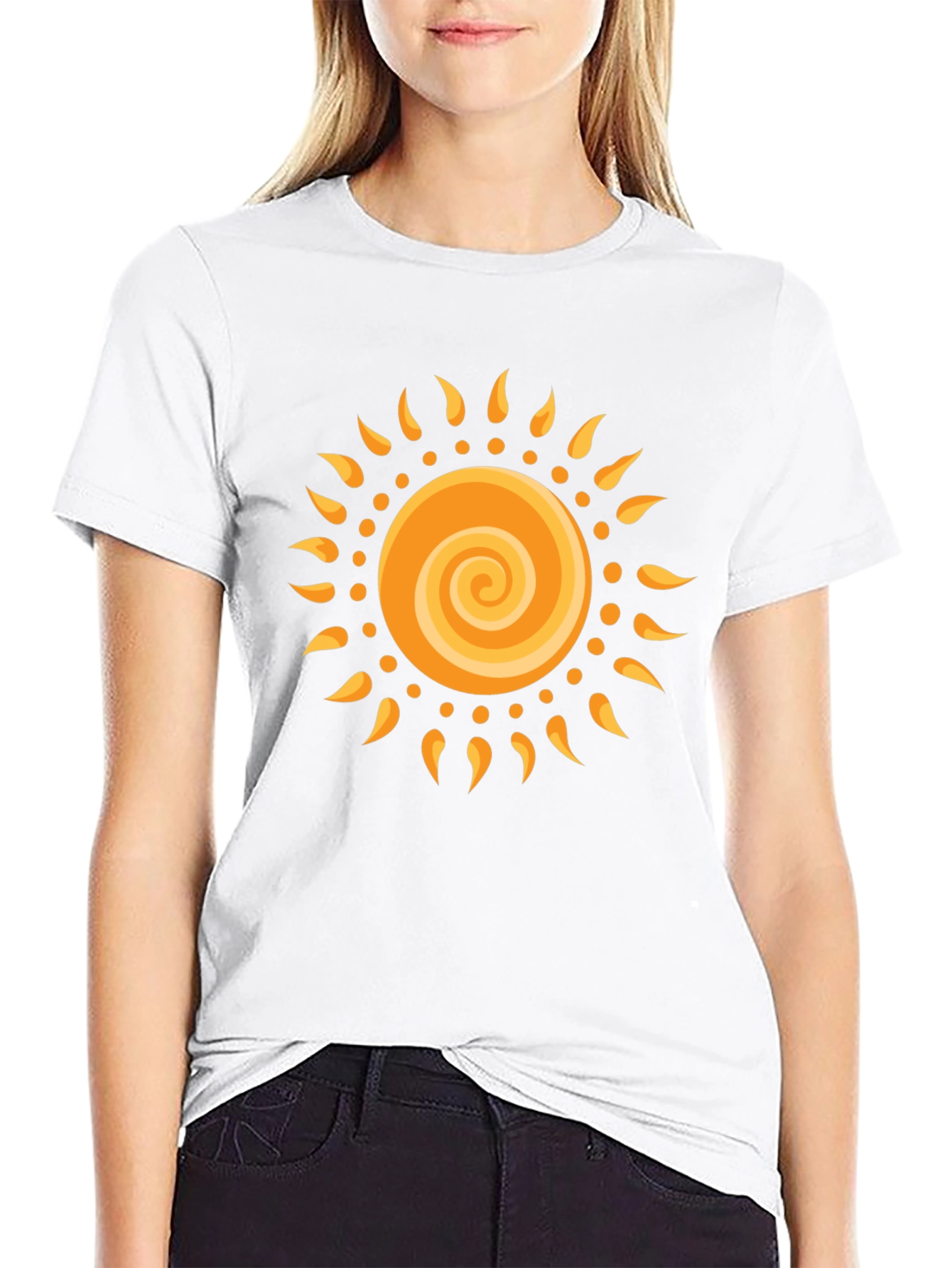 Radiant Sun Graphic Black T-Shirt