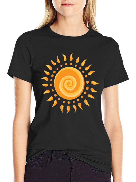 Radiant Sun Graphic Black T-Shirt