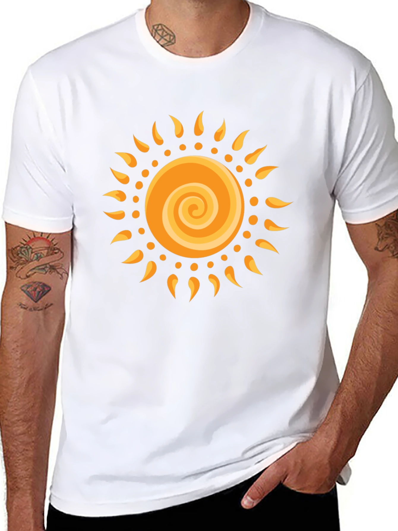 Radiant Sun Graphic Black T-Shirt