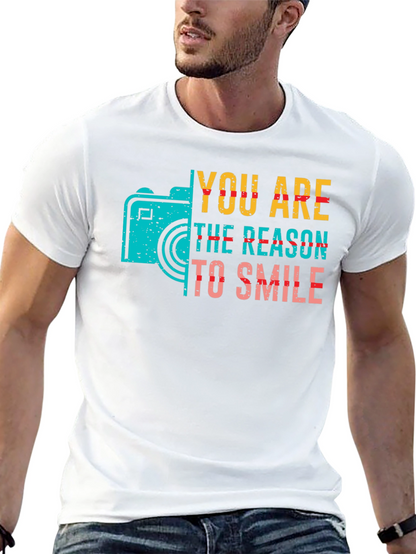 You Are The Reason To Smile Camera Graphic Tee