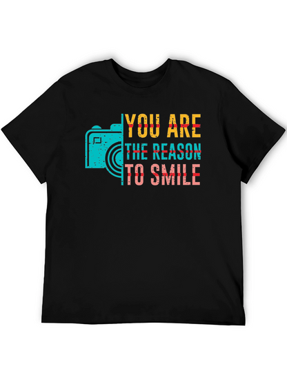 You Are The Reason To Smile Camera Graphic Tee