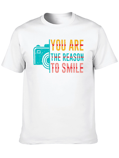 You Are The Reason To Smile Camera Graphic Tee