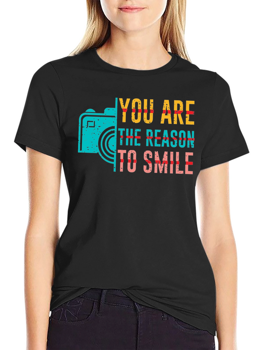 You Are The Reason To Smile Camera Graphic Tee