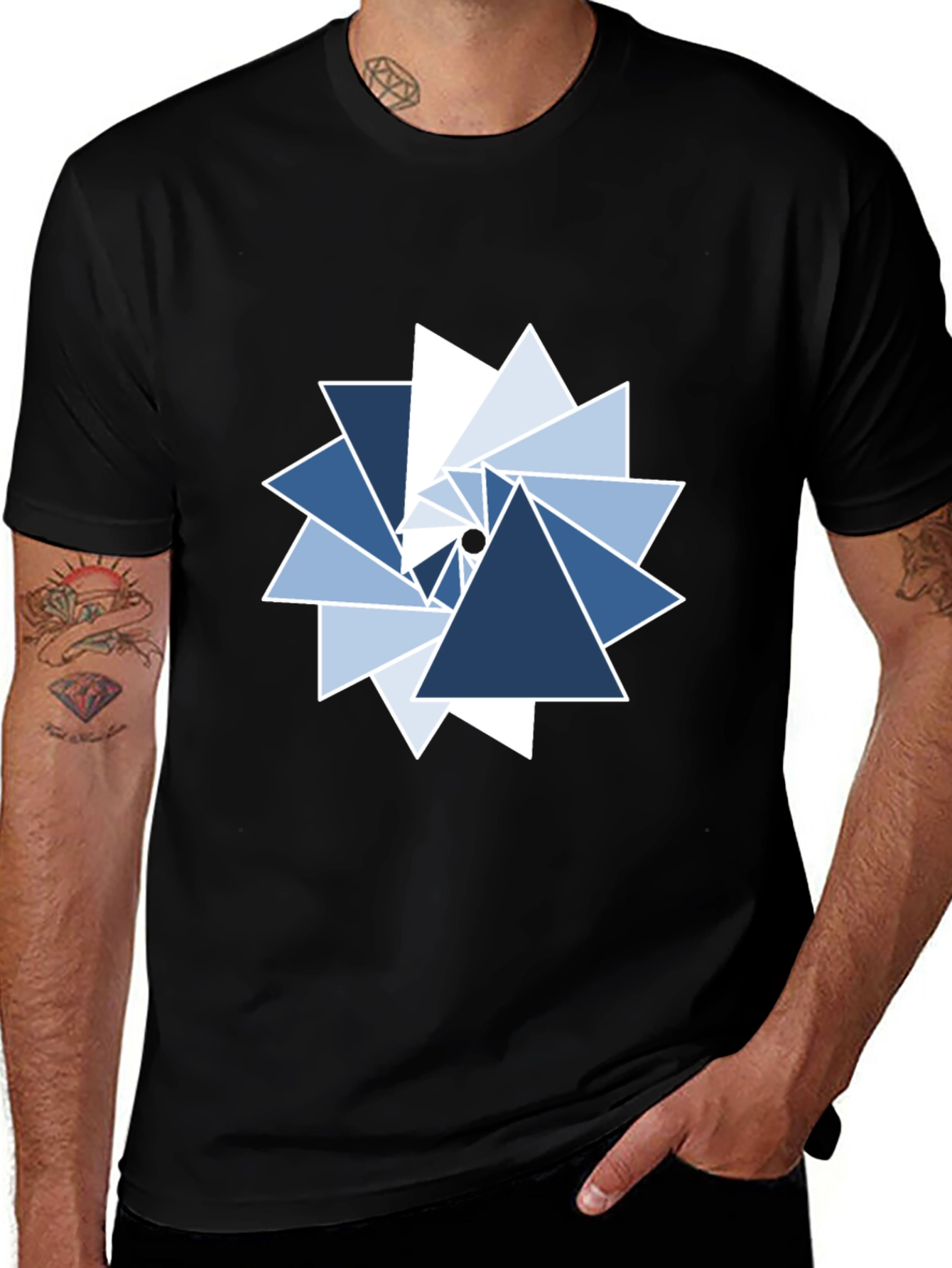 Geometric Triangle Whirlwind Graphic Tee