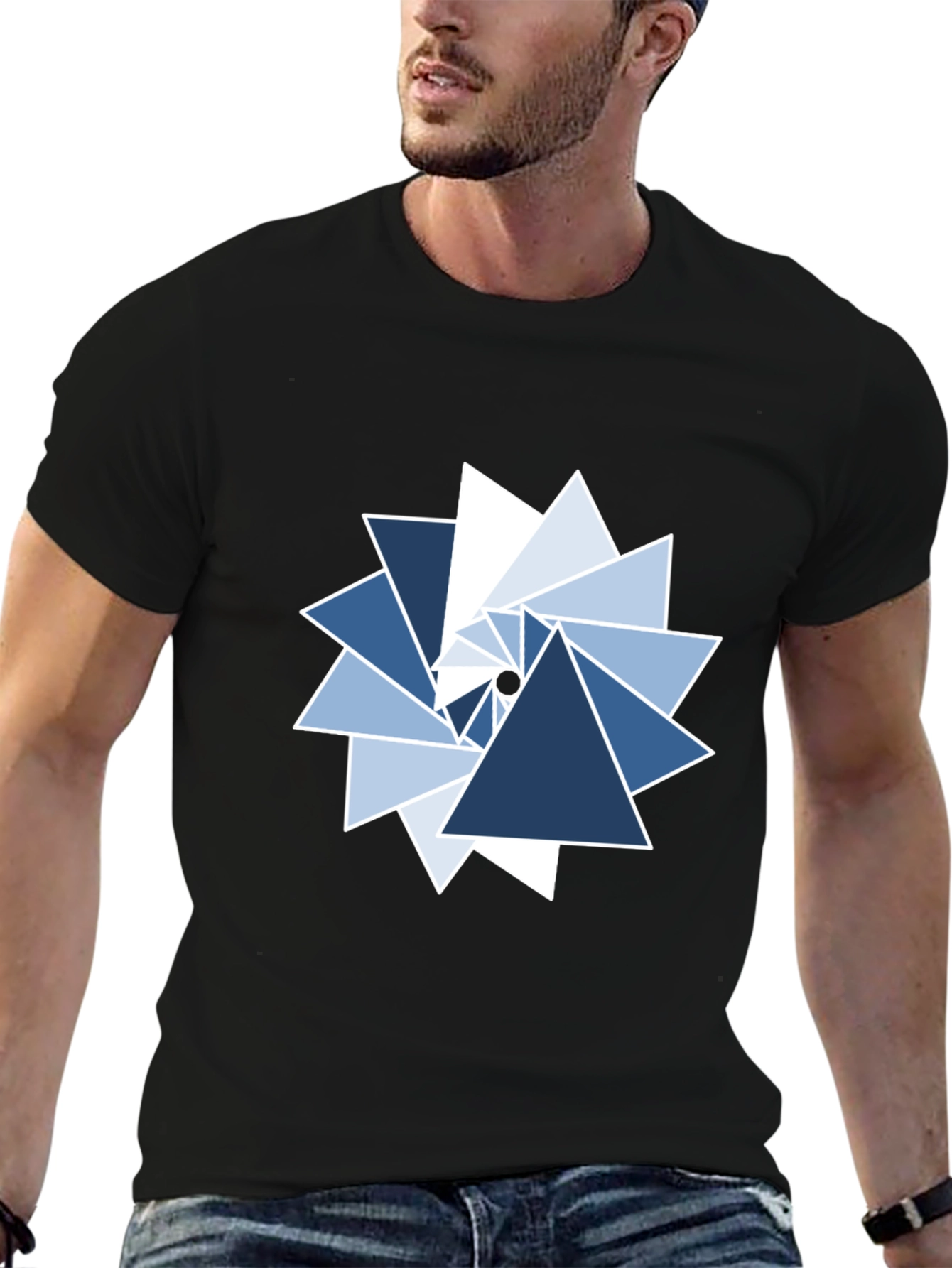 Geometric Triangle Whirlwind Graphic Tee