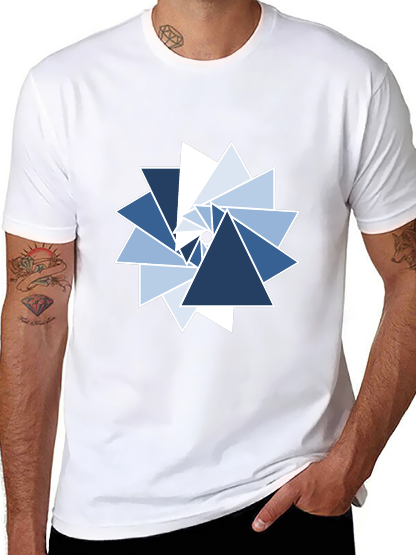 Geometric Triangle Whirlwind Graphic Tee