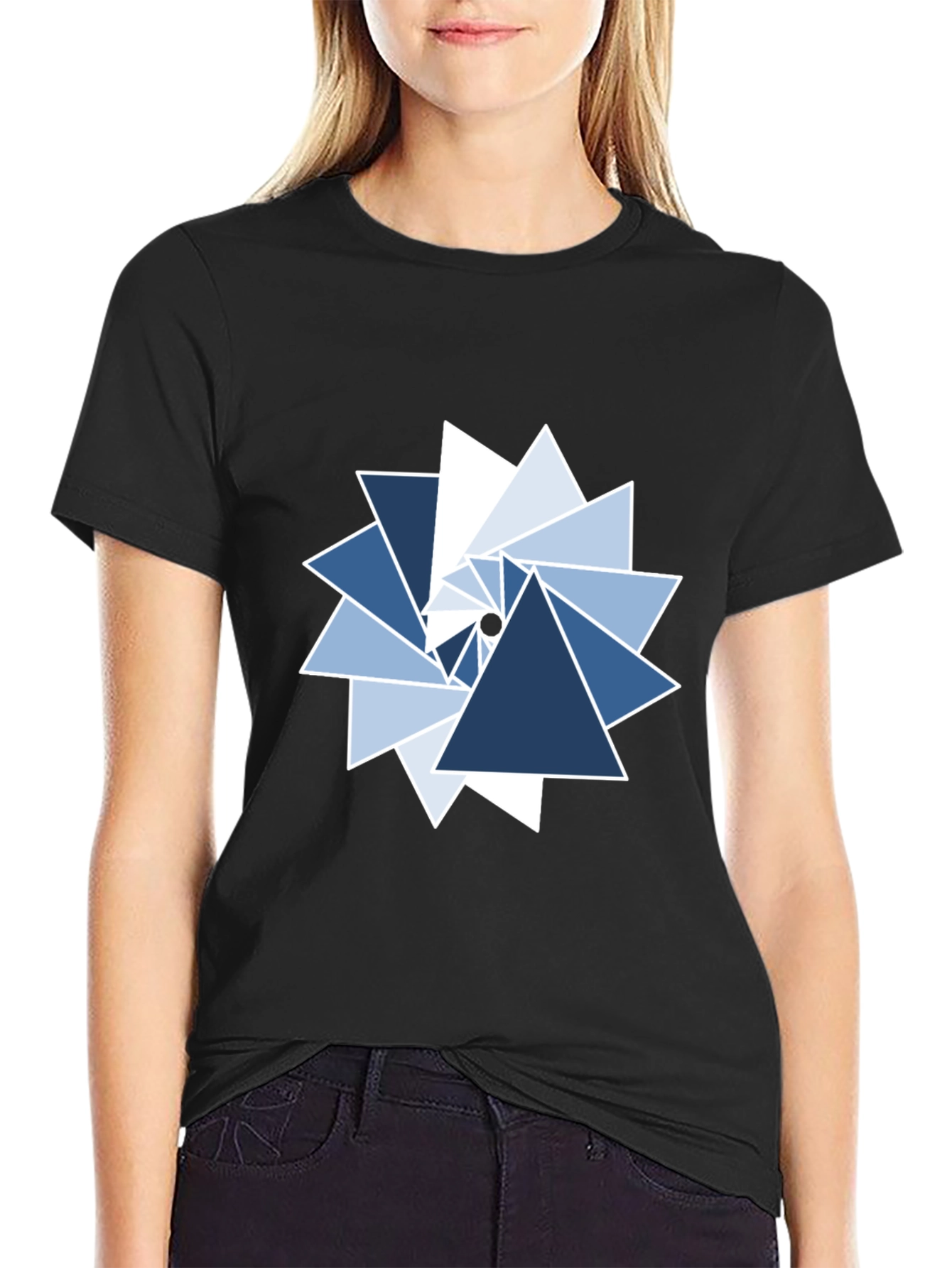 Geometric Triangle Whirlwind Graphic Tee