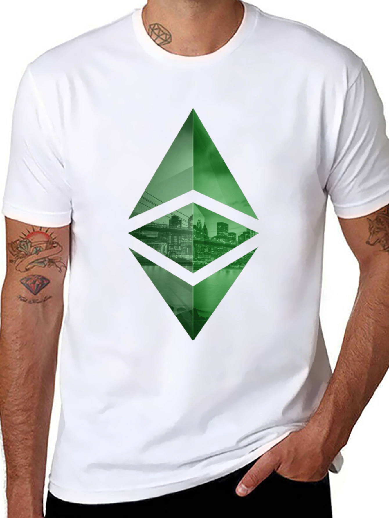 Ethereum Cityscape T-Shirt - Crypto Fashion