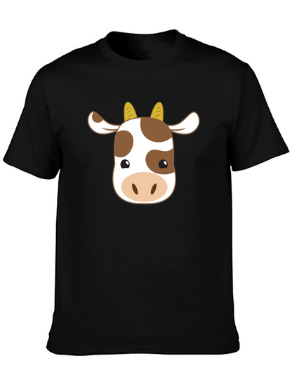 Cute Cow Graphic T-Shirt - Unisex Black Tee