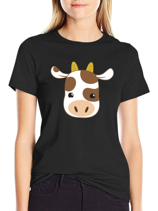 Cute Cow Graphic T-Shirt - Unisex Black Tee